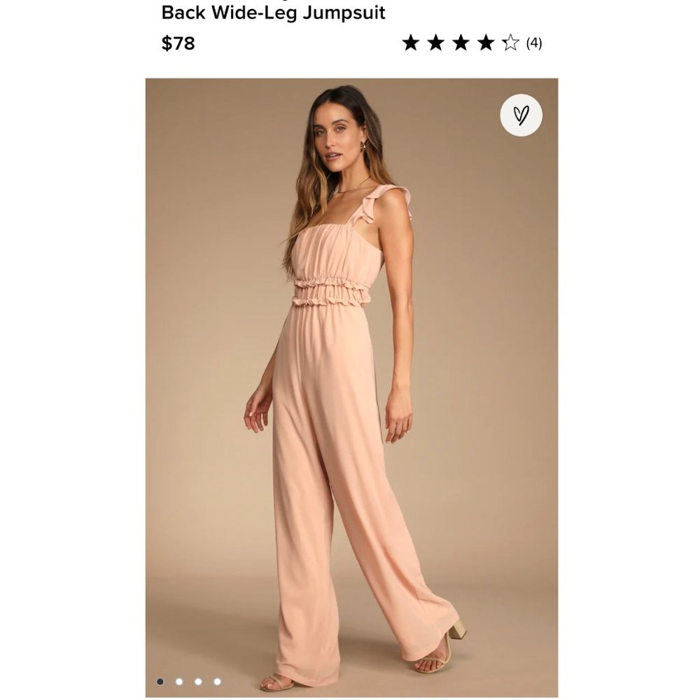 Lulus Blush Wide Leg Jumpsuit